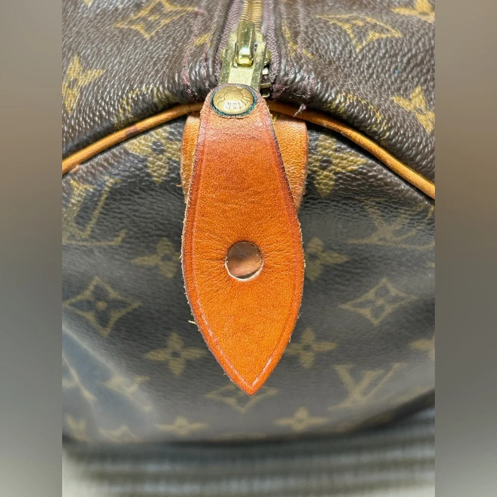 Louis Vuitton Speedy 30 Vintage 90’s Y2K Coated Canvas Purse Bag Large Patina - Picture 6 of 16